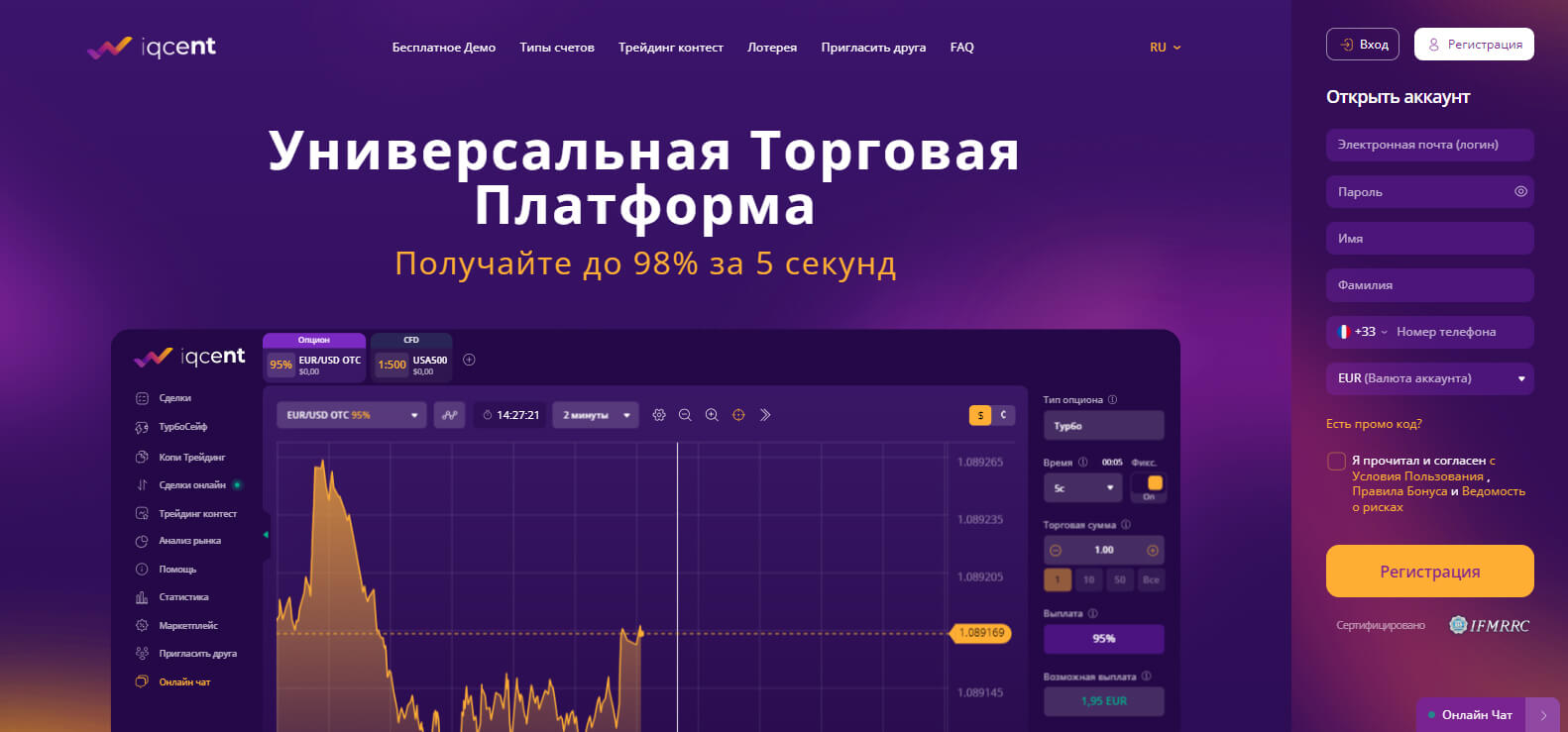 IQCent website screenshot