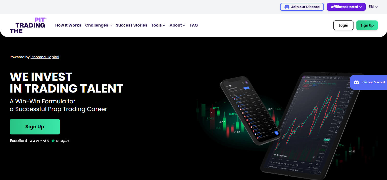 The Trading Pit website screenshot